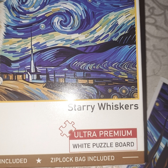 Starry Whiskers 1000-Piece Puzzle - Blue and White - Picture 2 of 8